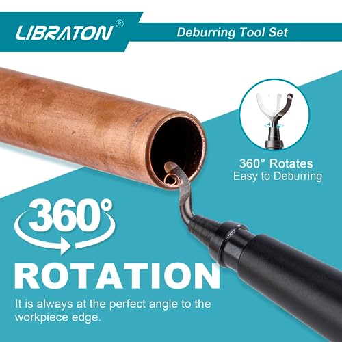 LIBRATON Deburring Tool with 11 High-Speed Steel Blades - style: 11Blades(Mixed 3 Types) B