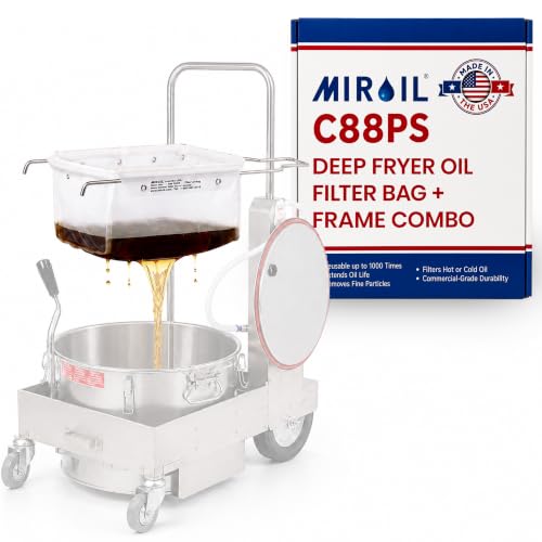 MirOil C88PS Bag and Frame Combo, EZ Flow Fryer Filter Bag Part 02855 - size: Filter Bag - Frame