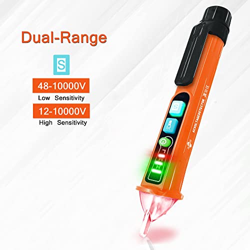 Non Contact Voltage Tester(Orange) - color: Orange Voltage test pen