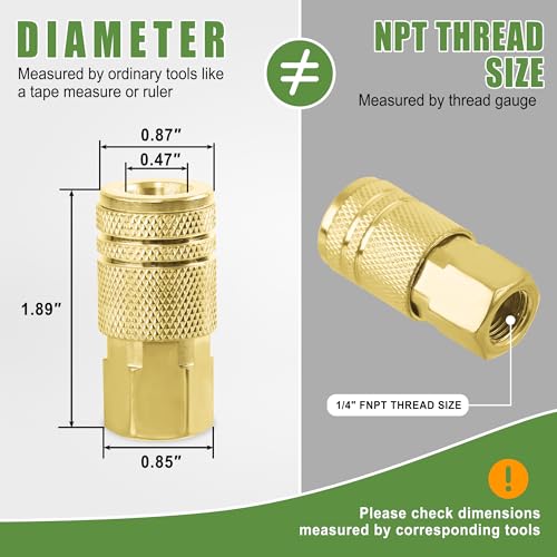 45Pcs 1/4" Air Hose Fittings Coupler & Plug Air Compressor Kit