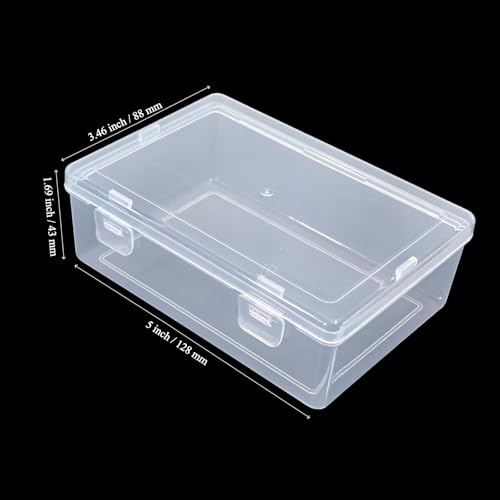 Rectangular Clear Plastic Storage Containers, 5x3.46x1.69in - size: 5 x 3.46 x 1.69 inch