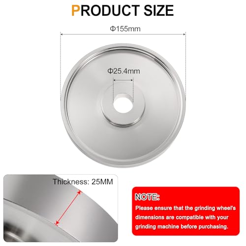 HARFINGTON Diamond Lapidary Wheel 6 Inch x 1 Inch Arbor Hole 2500 Grit Grinding Wheels for Stone, Marble, Glass, Ceramics, Crystal, Carbide, Steel - size: 2500 Grits
