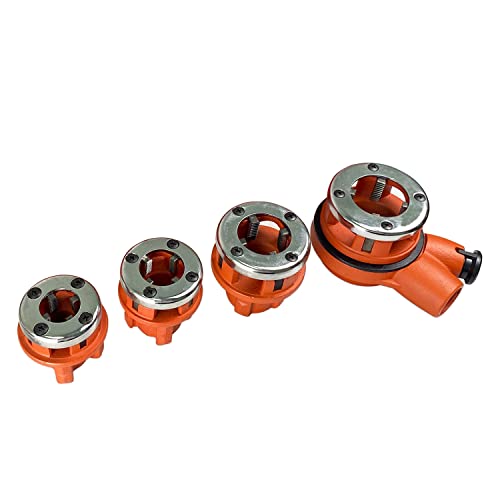 HFS(R Ratchet Pipe Threader Kit Ratcheting Pipe Threading Tool Set (4 dies) 1/2", 3/4", 1" 1-1/4" - size: with 4 Dies
