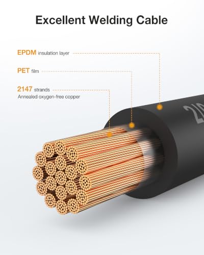 2/0 Gauge Wire Heavy Duty Battery Cable, 10FT Red + 10FT Black - color: 2/0awg, size: 10ft