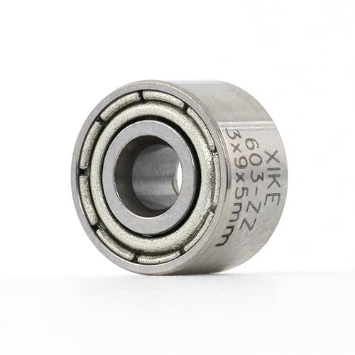 XIKE 603ZZ Shielded Deep Groove Ball Bearing, 3 x 9 x 5 mm, 10-Pack - size: B603ZZx10