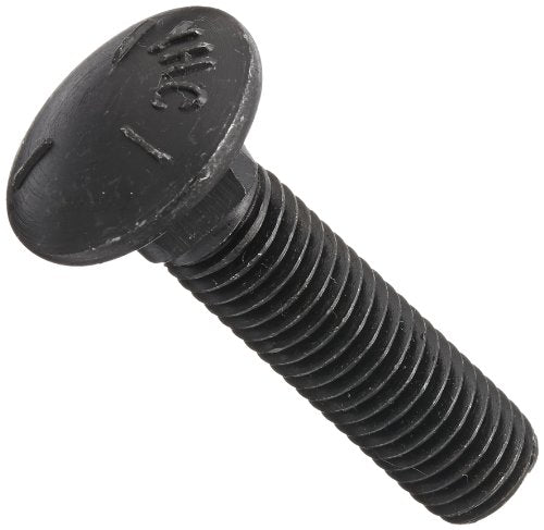 1/4-20 X 1 1/4 Carriage Bolts Grade 5 Coarse Plain - Pack of 25 - size: 1/4-20x1 1/4