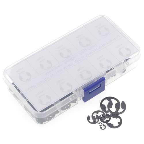 300PCS DIN 6799 Metric 1.5-10mm E-Clip External Retaining Ring Kit