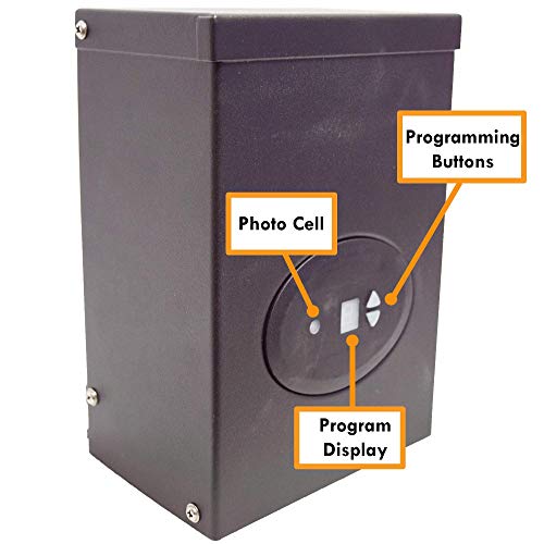 300W Low Voltage Digital Landscape Lighting Transformer with Photocell - size: 300-Watt
