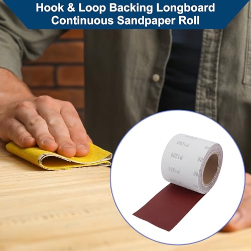 1200 Grit Sandpaper Roll 4 Inch x 32.8 Feet Sandpaper Aluminum Oxide Emery Cloth Roll Sanding Paper for Wood Sanding Automotive Polishing Metal Sanding - size: 1200 Grit