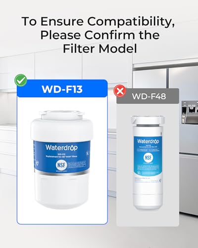 Waterdrop WD-F13 Replacement for GE® MWF® Refrigerator Water Filter, 3 Pack