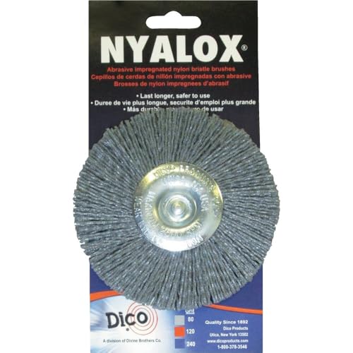 Dico 541-772-4 Nyalox Wheel Brush 4-Inch Grey 80 Grit