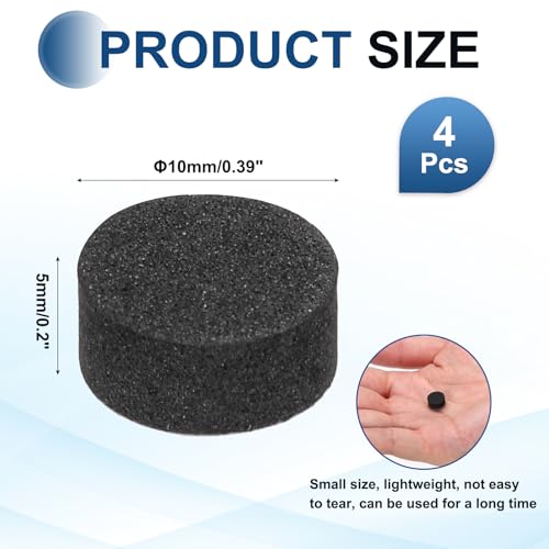 MECCANIXITY 4 Pcs Single Sided Speaker Isolation Feet Pads, 10mmx5mm Non Slip Foam Shock Absorption Base Pad Amplifier Stand Feet Mat for Speaker HiFi Home Theater Sound System, Black - size: 10mmx5mm