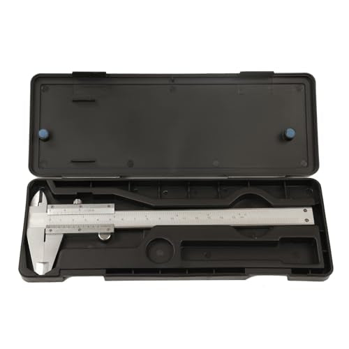 HDLNKAK Vernier Caliper 6 Inch/150mm, Fractional Calipers 1/128 Inch - color: Silver-White