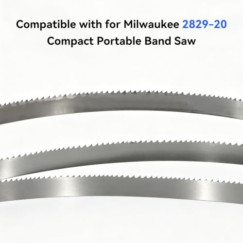 44-7/8 inch Portable Bandsaw Blades 8/12 TPI, Replacement for DeWalt, Milwaukee Portable Band Saw Blades, 44-7/8" x 1/2" x .020" 8/12 TPI, 3-Pack - size: 44-7/8" x 1/2" x .020", 8/12 TPI, 3-Pack
