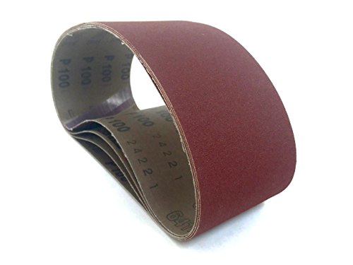 Starcke 3 X 24 Aluminum Oxide Cloth Sanding Belts (4 Pack, 80 Grit)
