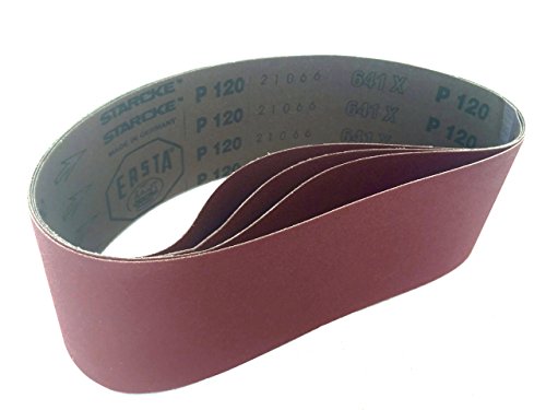 Starcke 3 X 24 Aluminum Oxide Cloth Sanding Belts (4 Pack, 80 Grit)