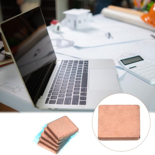 MECCANIXITY Heatsink Copper Sheet Shim, 2mm Thickness Pad with Thermal Conductive Adhesive Tape for Desktop Computer GPU CPU Cooling Patch 5 Set - size: 2mm