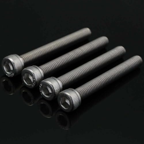 50 PCS Socket Head Cap Screw Assortment Set, M6 x 25mm, 30mm, 35mm, 40mm and 45mm, 18-8 Stainless Steel 304, Bright Finish - size: Assortment 25mm to 45mm