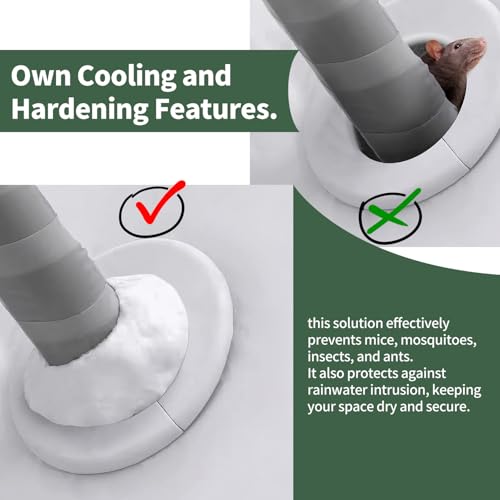 Waterproof Sealant Mastic,Pack of 10 White Seal Putty Waterproof Duct Seal Repair Sealing Clay, Quick Mending Mud for Drain Connection, Wall Hole, Air Conditioning Hole Seal Putty (10-White) - color: 10-White