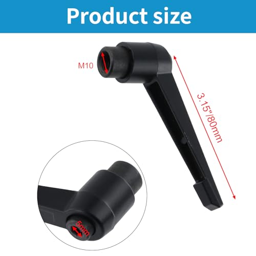 Clamping Lever Handles M10 Push Button Ratchet Lever Female Threaded Stud Adjustable Handles Hand Knobs, 3.15" Lever Length -6pcs - size: M10