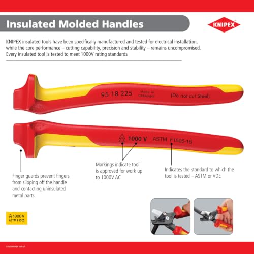 KNIPEX 98 55 SB 1,000V Insulated Dismantling Knife