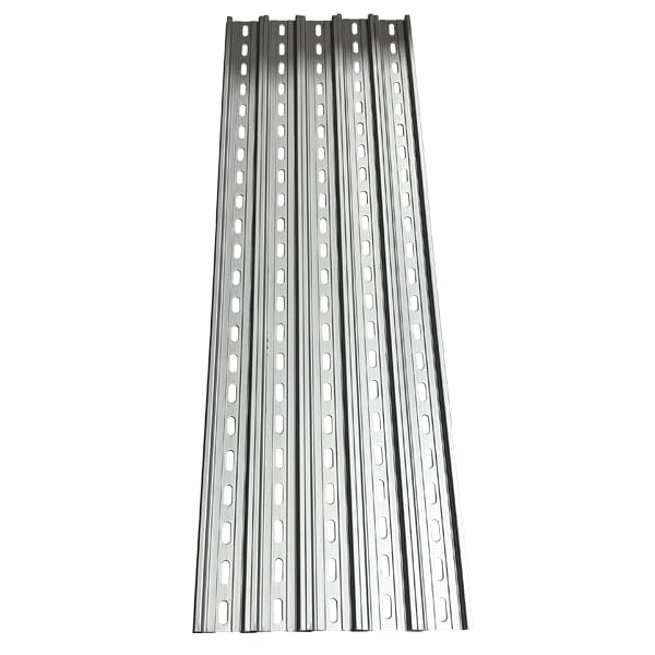 International Connector T&G 5 Pieces DIN Rail Slotted Aluminum RoHS 35mm Wide 7.5mm High (22") - size: 22"