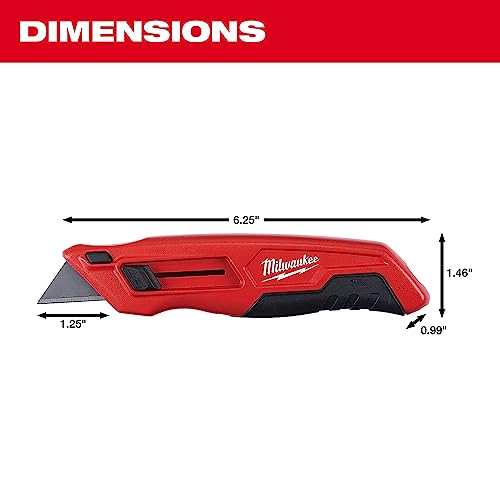 MILWAUKEE'S Utility Knife,Retractable Operation, Black