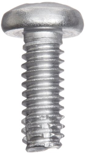 Small Parts 0204FPP410 410 Stainless Steel Thread Cutting Screw, Plain Finish, Pan Head, Phillips Drive, Type F, #2-56 Thread Size, 1/4" Length (Pack of 100)