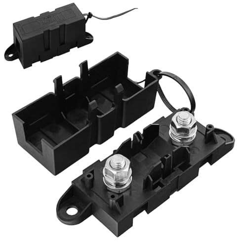 Mega Fuse Holder Pack of 2, AMG MEGA Fuse Holder with Cover, MEGA Car Fuses Holders ANM Automotive Mega Fuses Holders for Cars, Trucks, Caravans, Buses by XIOGZAXI