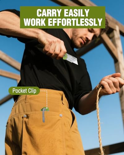 WORKPRO Box Cutter, Utility Knife, Green - color: Green