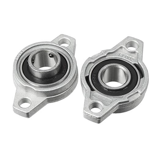 Pillow Block Bearing 4Pcs, 9/16" (15mm) ID Mounted Pillow Block Bearings, Zinc Alloy Steel Mounted Flange Bearing, Self Alignment, KFL002 - size: 9/16"(KFL002)