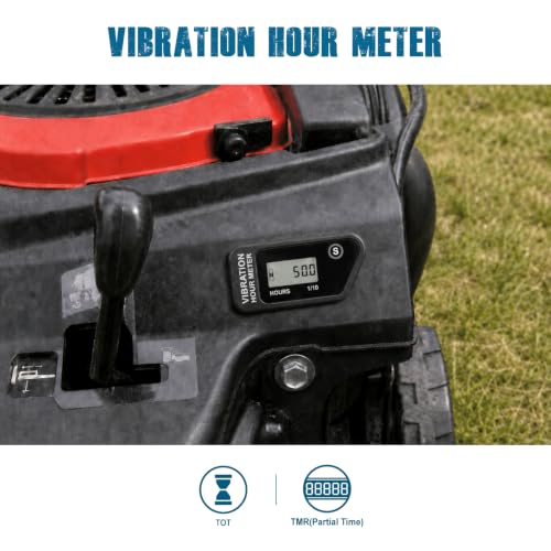Runleader RL-HM016B Digital Vibration Activated Hour Meter (Black) - color: Black