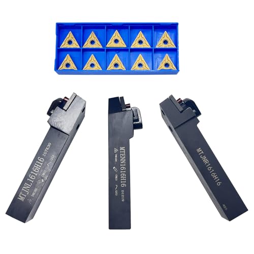 3pcs 5/8" 16mm Indexable Carbide Lathe Turning Tool Holder Set MTJNR1616H16+ MTJNL1616H16+MTENN1616H16 with 10pcs TNMG160404/TNMG331 Carbide Turning Insert (5/8" 16mm Turning Holders+TNMG Inserts) - style: 5/8" 16mm turning holders+TNMG inserts
