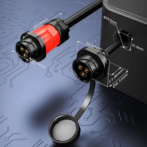 CNLINKO YM-20 3 PIN Industrial Waterproof Connector,IP68 Circular Connector,PBT Plastic Shell Quick Plug Aviation Connector M20 Male Plug and Female Plug - size: 3-Pin, style: Solder-Assembly