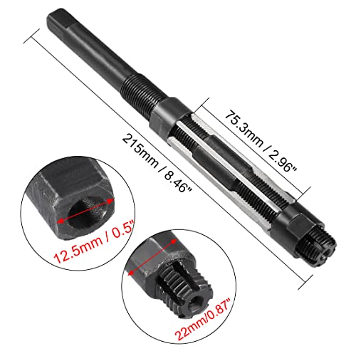 uxcell Adjustable Hand Reamer 23-26mm High Speed Steel H8 6 Straight Flutes Milling Cutter Tool Metric Reaming Drill Bit for Metal - size: 23-26mm