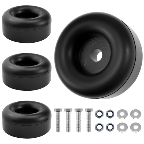4 Pack Anti-Vibration Rubber Foot Pads with Screws & Lock Nuts - size: 1 x 2.5 Inch, 4 Pack