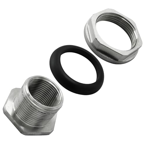 2 Pack 1" Stainless Steel Bulkhead Water Tank Fitting - size: 1