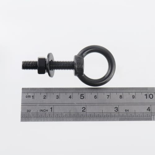 Antrader Lifting Shoulder Eye Bolts,M8 Eye Bolt,M8 x 40mm,Black,6 Sets - size: M8 x 40mm