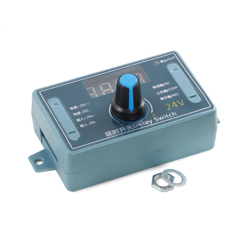 24V Multifunction Time Delay Relay Module, 32-Mode Digital Timer Switch Board for Industrial Panels and DIY Automation Control - color: 24V Knob Shell