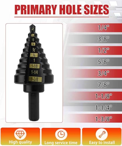 48-89-9205 1/4" - 1-3/8" Step Drill Bit