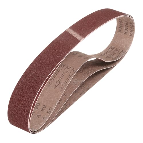 HARFINGTON 1-1/2 x 12 Inch Sanding Belts, 3 Pcs 80 Grit Aluminum Oxide Abrasive Belt Sander File Belt for Woodworking, Metal Polishing, Knife Sharpener - size: 1-1/2 x 12 Inch(80 Grit)