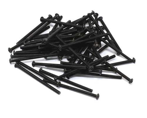 iexcell 50 Pcs M3 x 50mm Thread Pitch 0.5 mm Alloy Steel 12.9 Grade Hex Socket Button Head Cap Screws Bolts Kit, Black Oxide Finish - size: M3 x 50mm