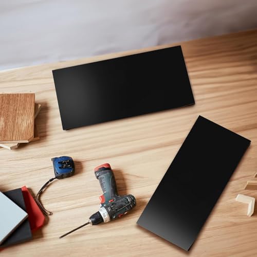 Hiceeden 3 Pcs 1/2" Thick HDPE Sheet, 6" x 12" Solid Plastic Blocks High Density Polyethylene Board, Hard Plastic Sheet for DIY Projects, Cutting Boards, Black