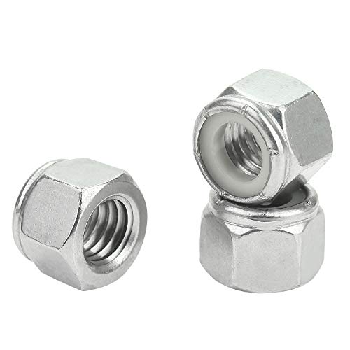 16 Pieces 1/2"-13 Nylon Insert Hex Lock Nuts, 304 Stainless Steel - size: 1/2-13 (16 pcs)