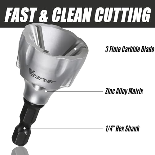 1/8" to 3/4" Deburring External Chamfer Tool with Carbide Blades - size: 1/8" to 3/4"