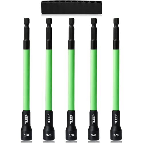 150mm 3/8" Magnetic Nut Driver Set for Impact Drill, 1/4" Hex Shank - size: H.3/8"