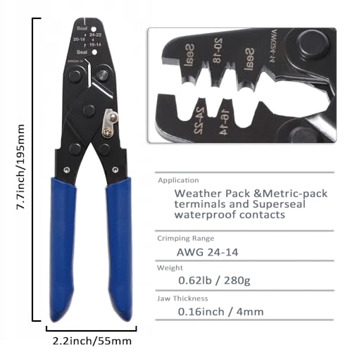 950Pcs Pin Connector Terminal Kit Crimping Tool Automotive Set