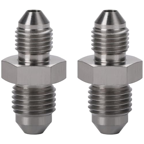 3AN Male to 4AN Male Stainless Steel Brake Clutch Fuel Oil Fitting Adapter Coupler 2PCS - size: 3AN to 4AN - 2PCS
