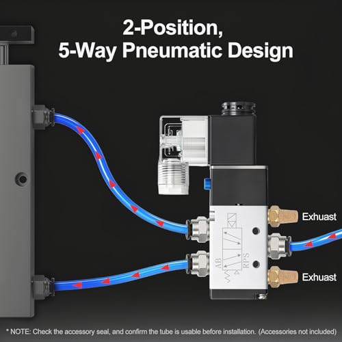 BAOMAIN 4V210-08 12V DC 5 Way 2 Position Pneumatic Solenoid Valve - style: Single Valve