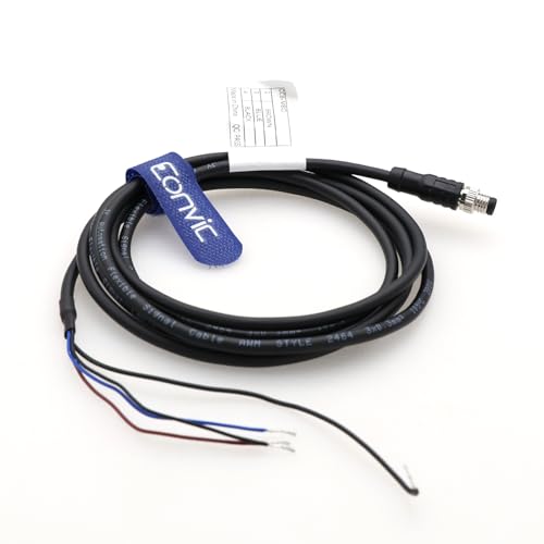 M8 3 Pin A Code Male to Open Aviation Sensor Cable Waterproof Shielded Electrical Cable for Industrial Automation Control Fieldbus Network - color: 3pin Male to Open, size: 1m
